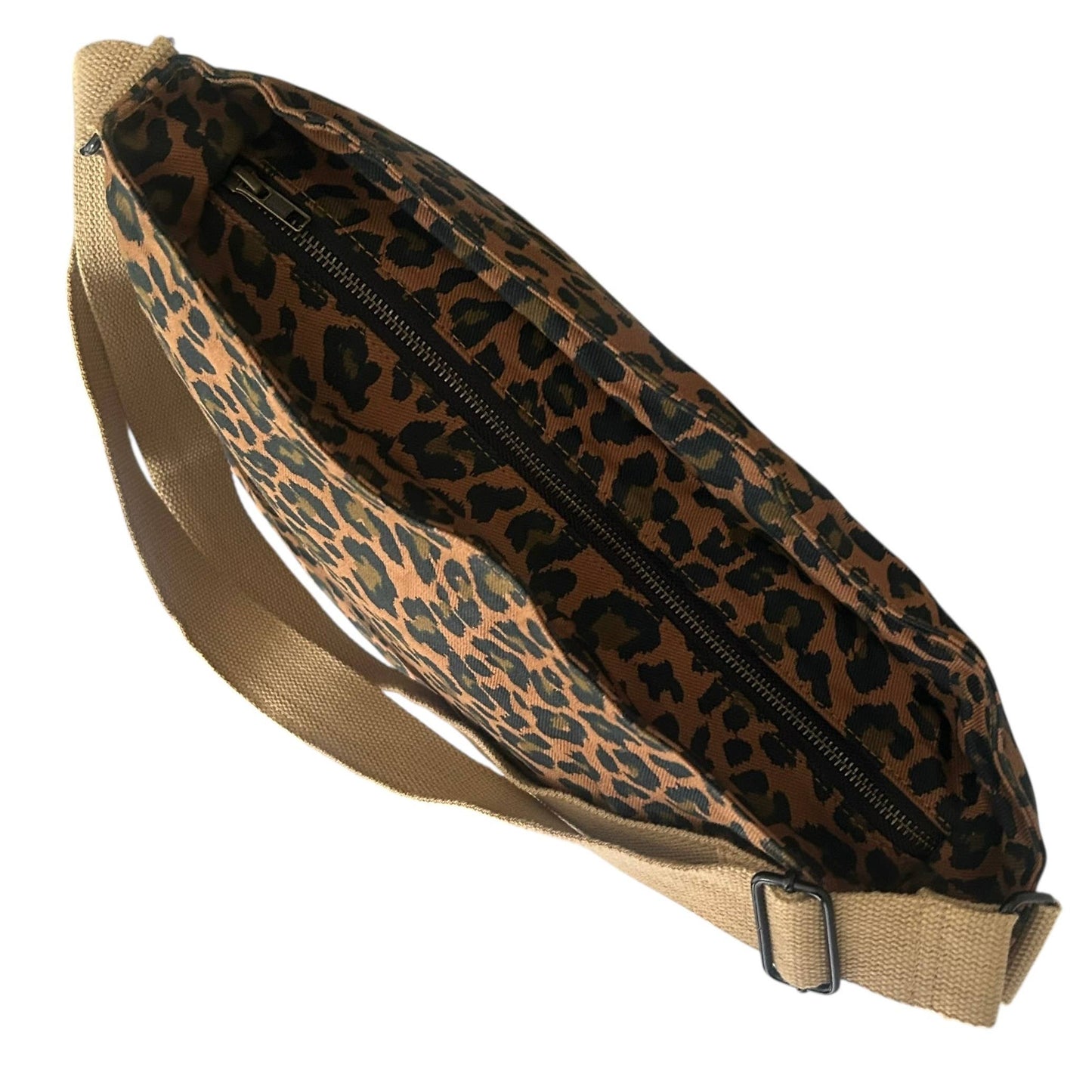 Messenger Bag  - brown leopard print