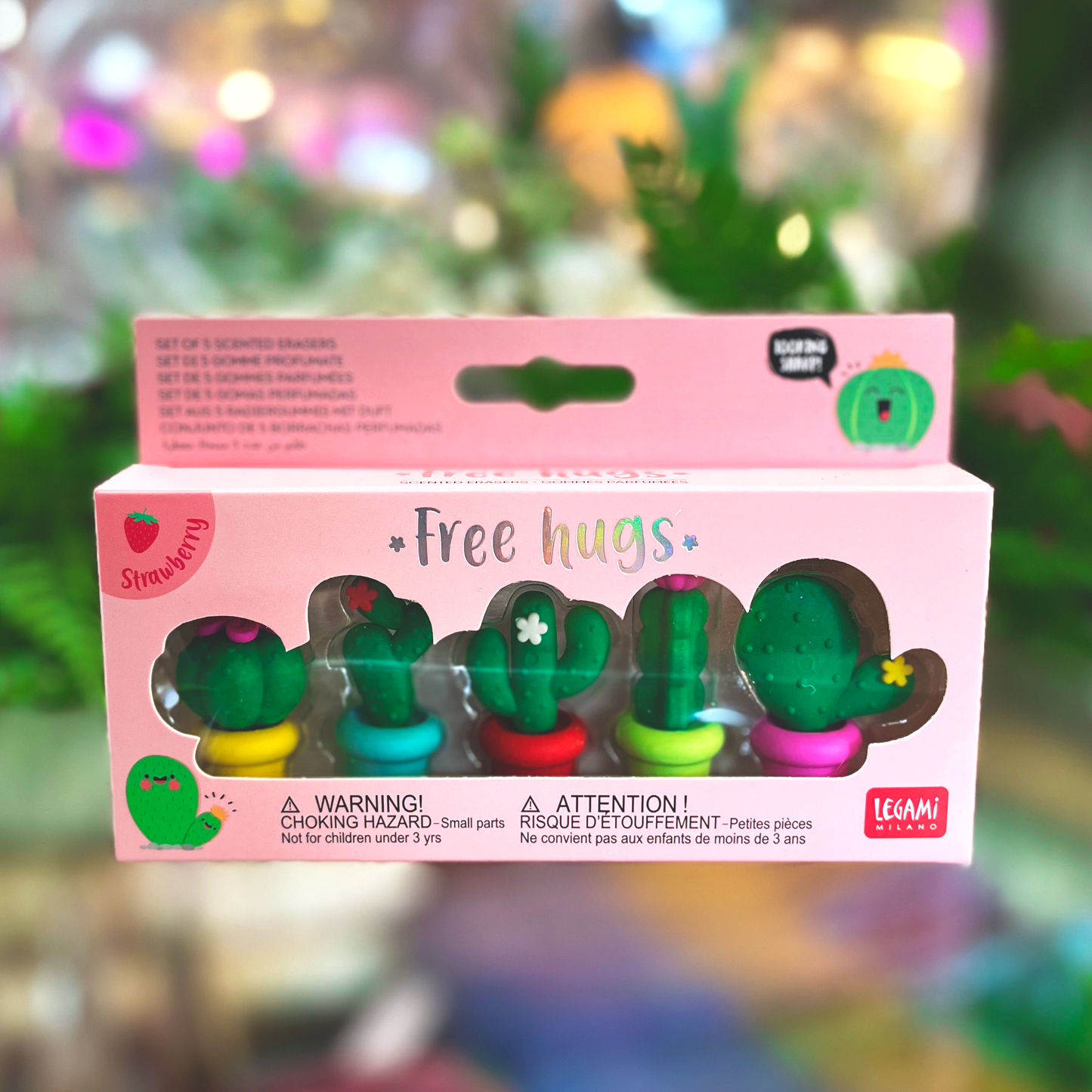 Legami Free Hugs - Cactus Erasers