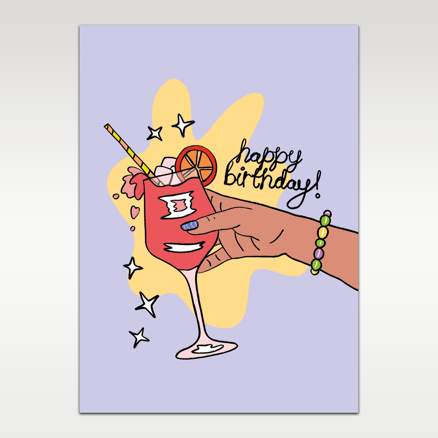 Birthday Cocktails Greetings card