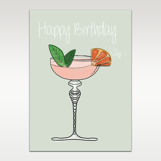 Happy Birthday Cocktail! Greetings card