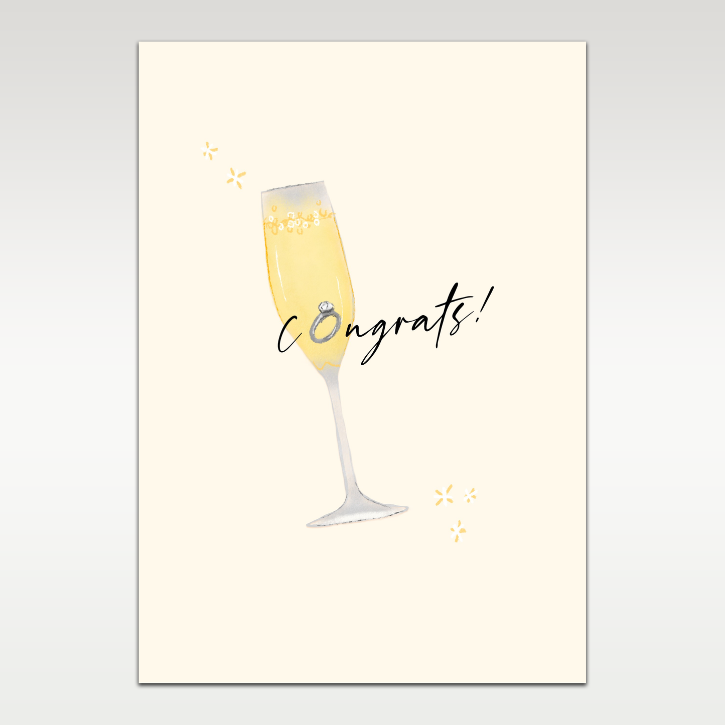 Congratulations Champers Greetings card