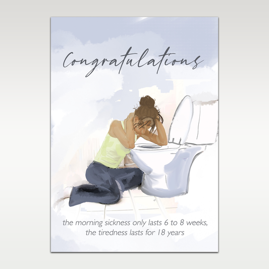 Congrats you're pregnant! Greetings card