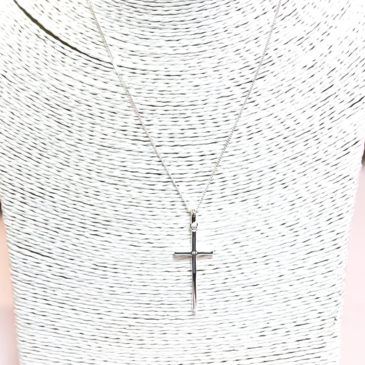 Cross Pendant Sterling Silver Necklace