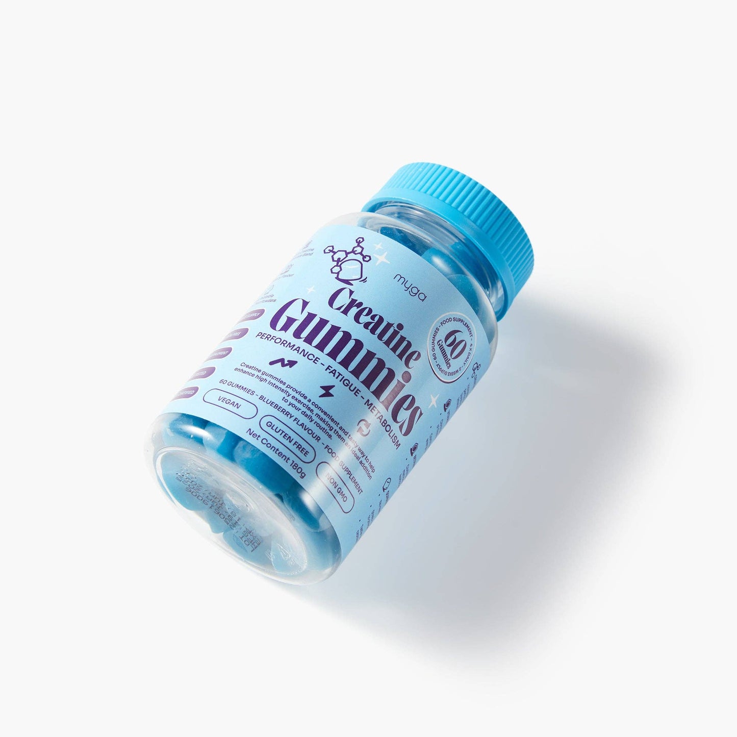 Myga Creatine Gummies – Blueberry Energy & Recovery Support