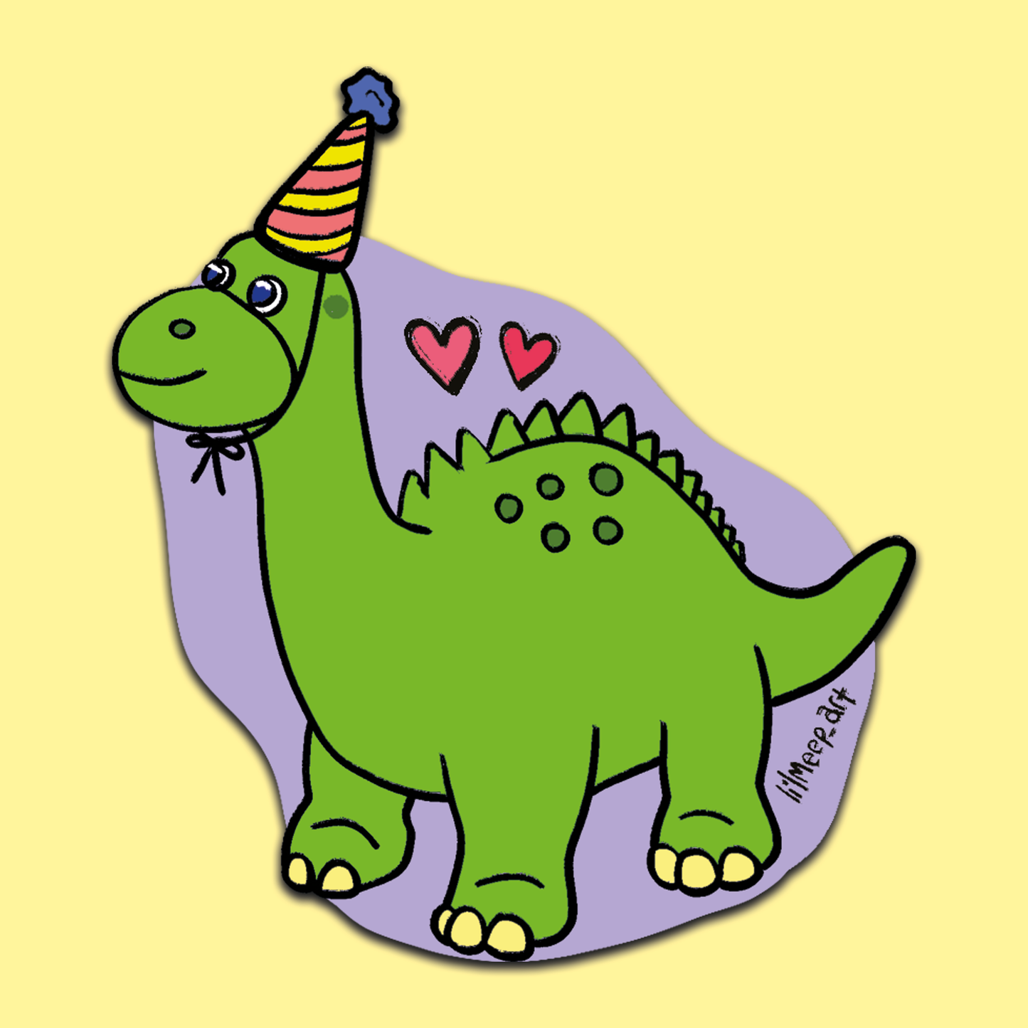 Happy Dinosaur Sticker