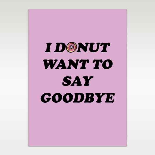 Donut Goodbye Greetings card