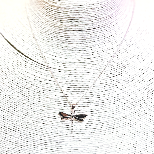 Dragonfly Pendant Sterling Silver Necklace