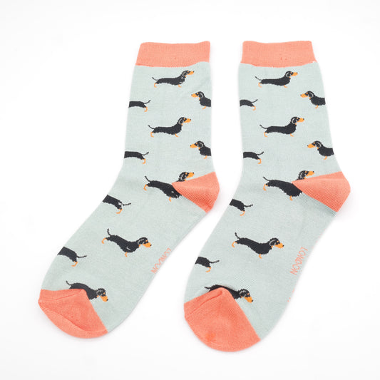 Little sausage dogs Duck Egg Bamboo Socks