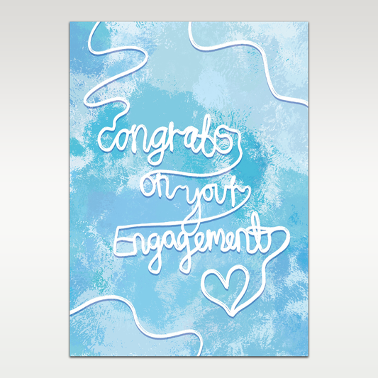 Clouds Engagement Greetings card