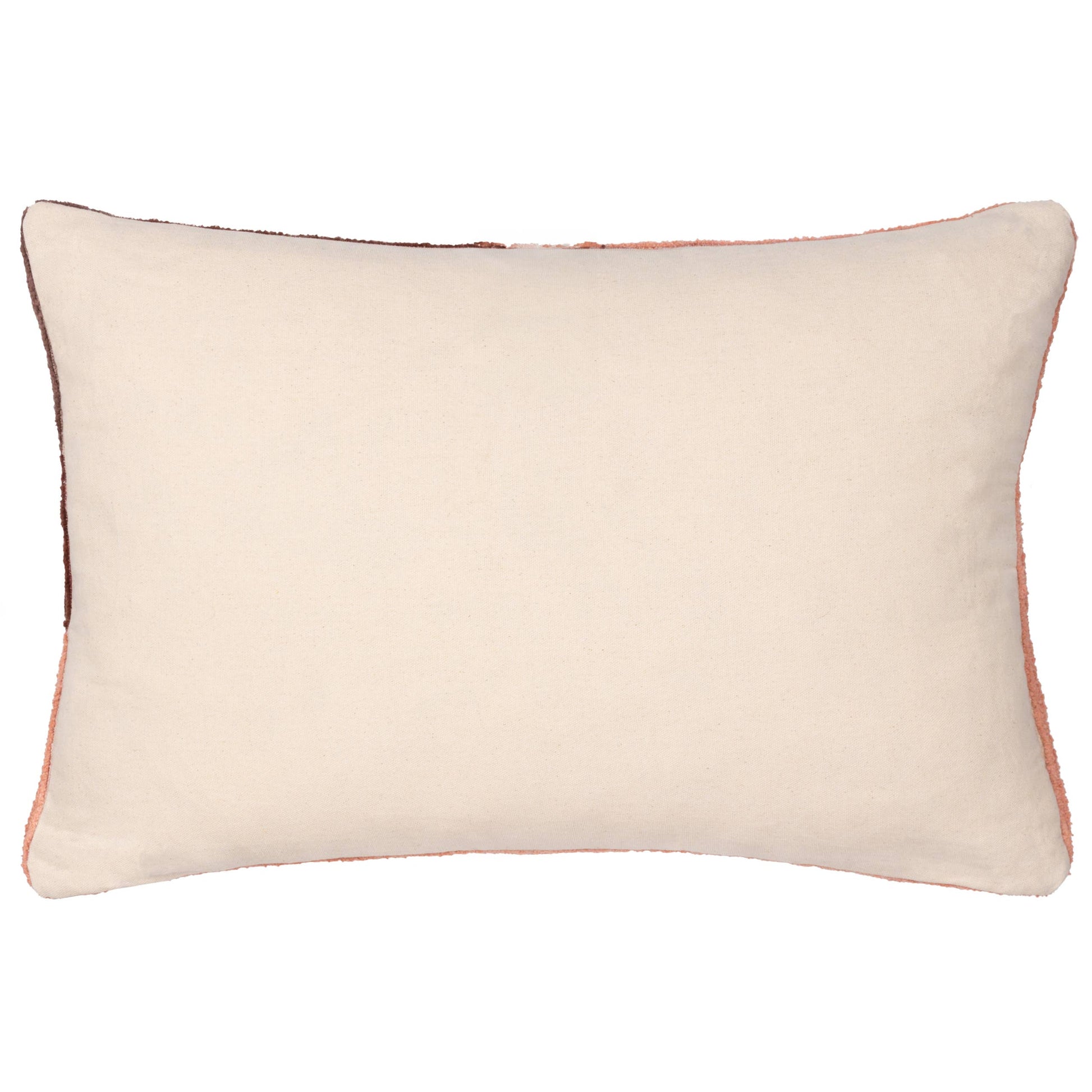 Beige pillow with a subtle pattern on a white background
