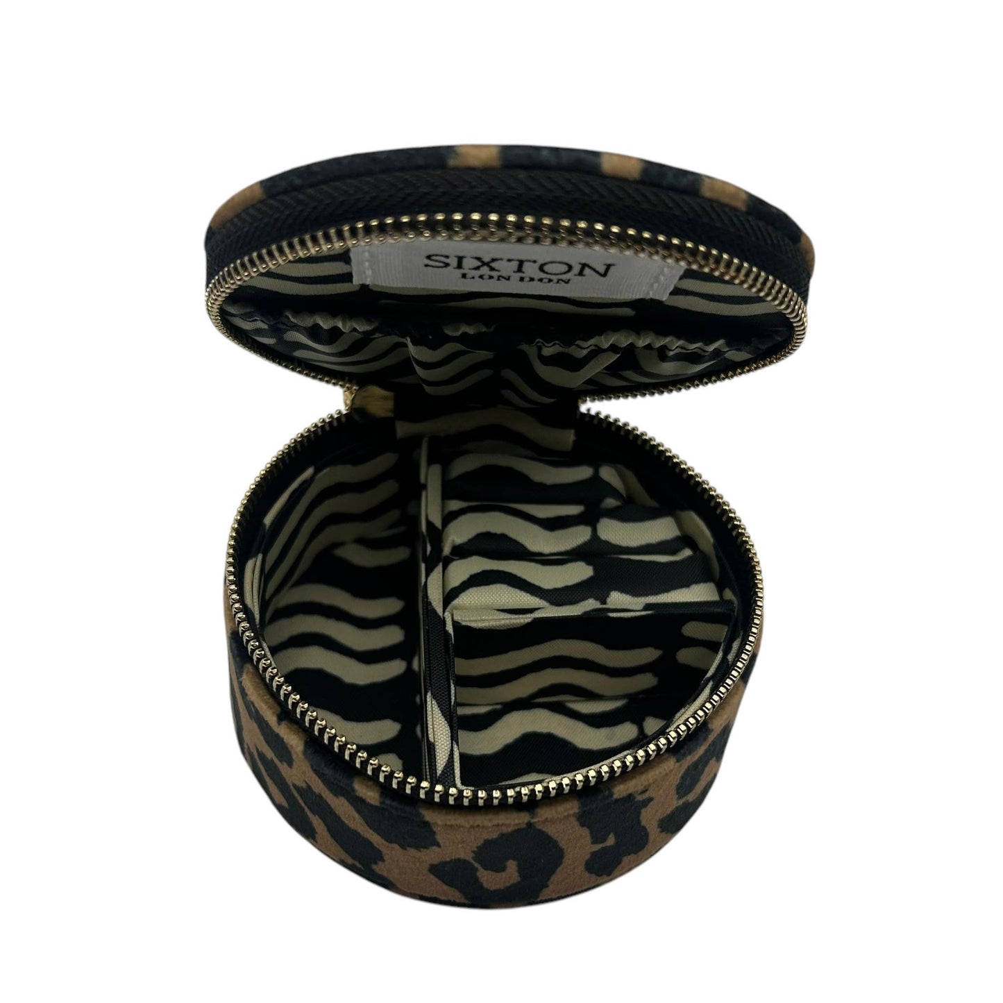 Leopard Print & Lightning Brooch Jewellery Travel Pot