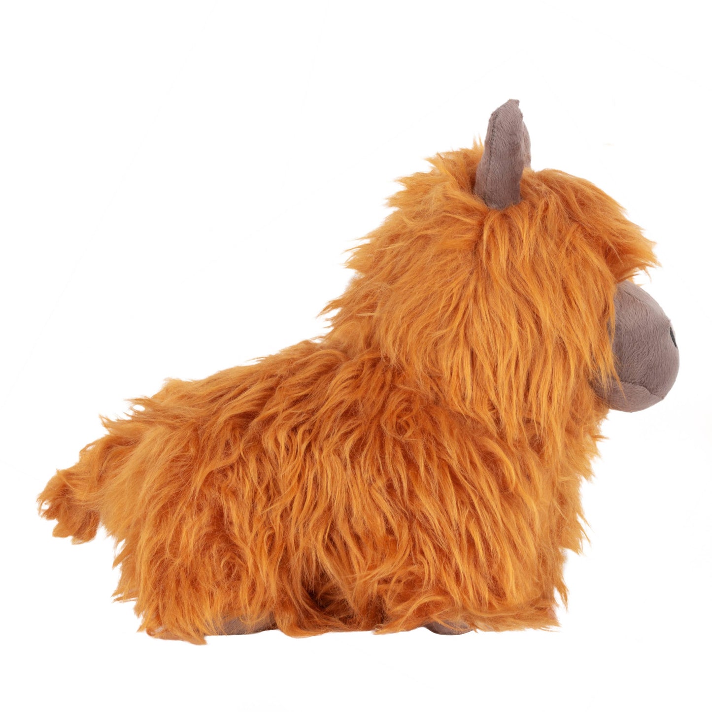 Highland Cow Shaggy Door Stop Orange: Orange / One Size