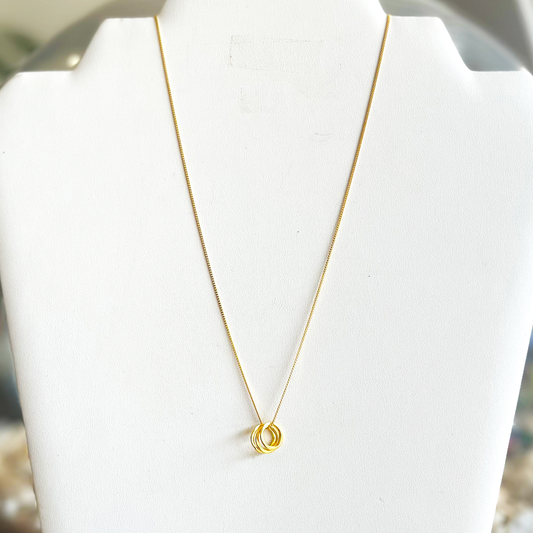 Gold 3-Ring Necklace