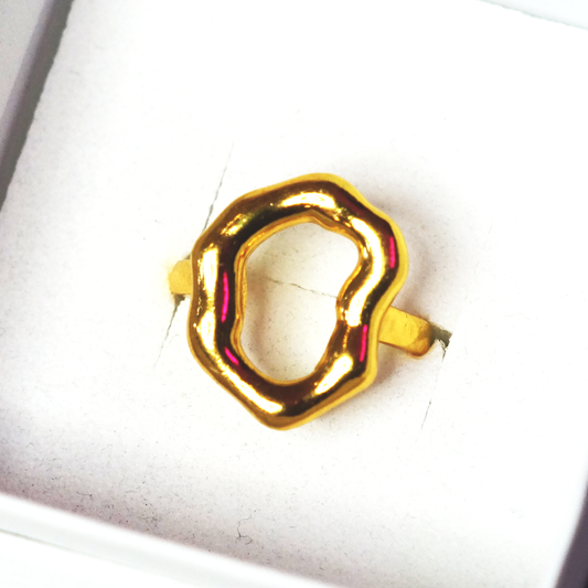 'Open Wide' Gold Vermeil Ring - YAAYAA London