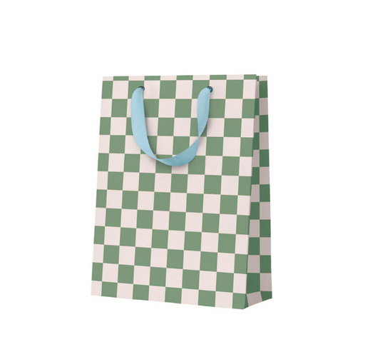Khaki Checkerboard Small Gift Bag