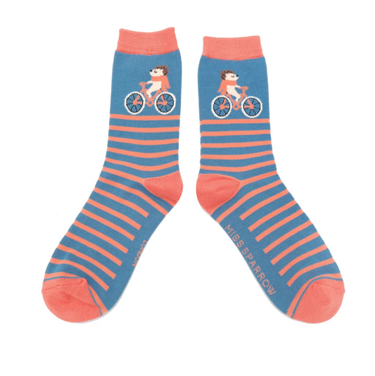 Hedgehogs Cycling Bamboo Socks