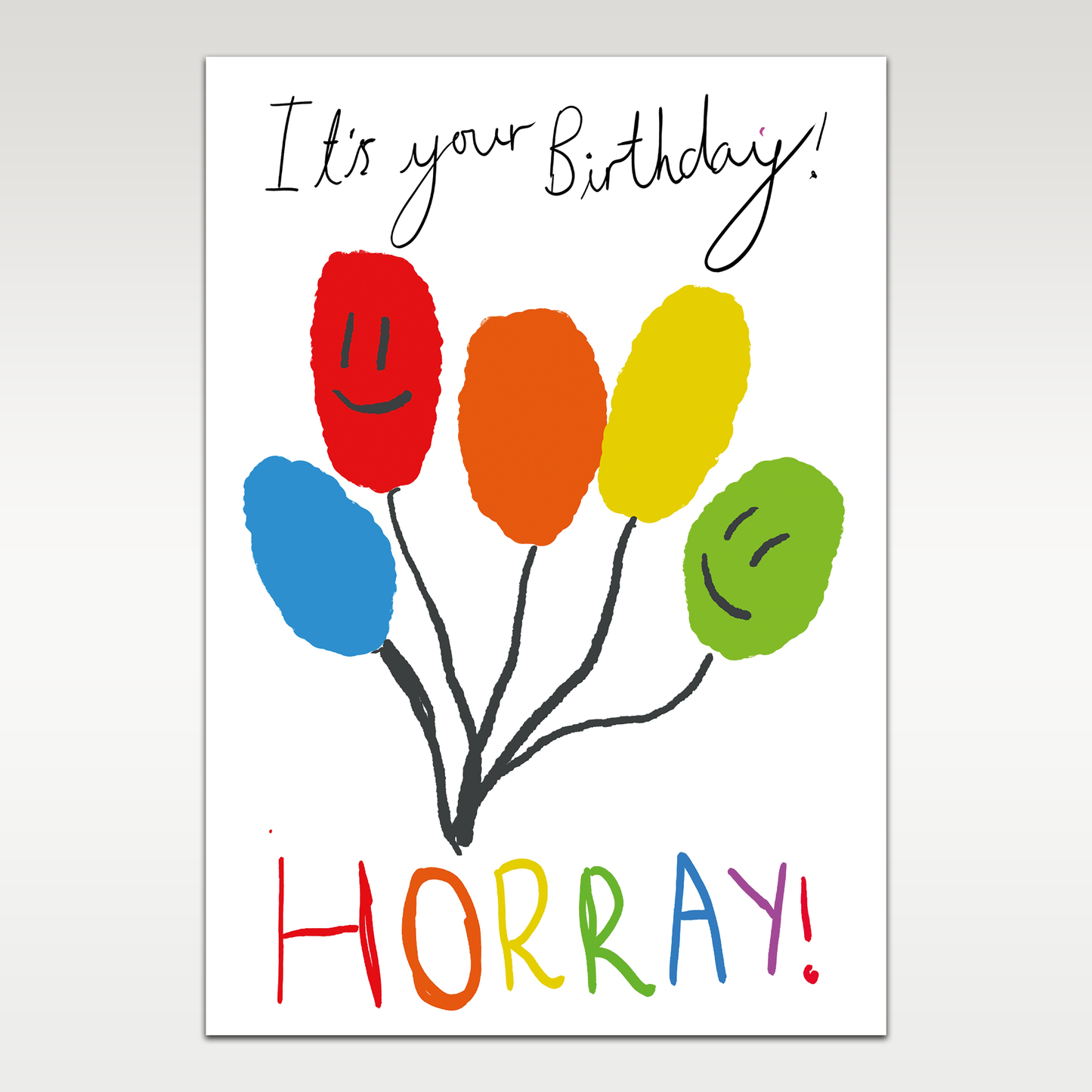 Hooray! Birthday Balloons Greetings card