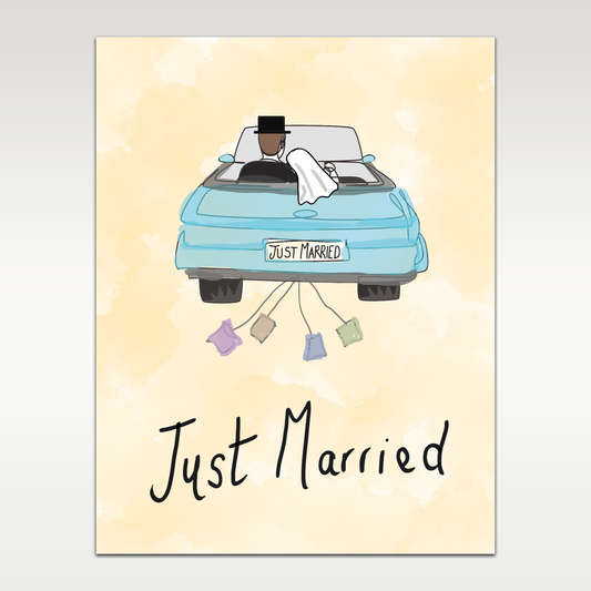 Just Married! Greetings card
