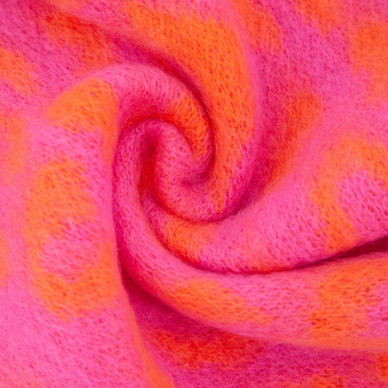 Pink & Orange Leopard Heavyweight Scarf