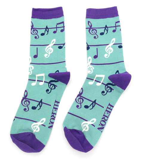Music Notes Socks Mr Heron