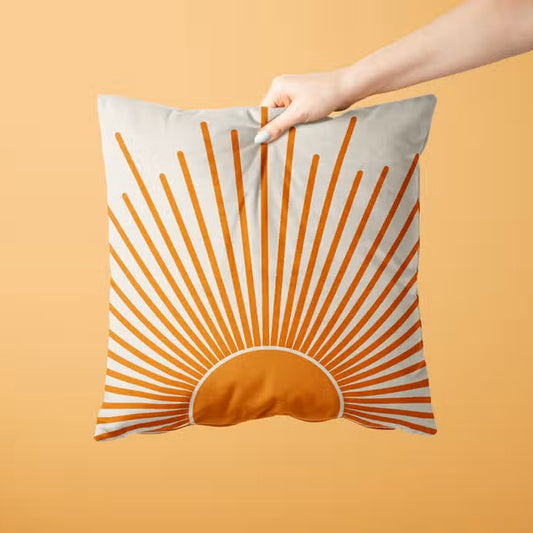 Orange & Cream two-tone sun Cushion