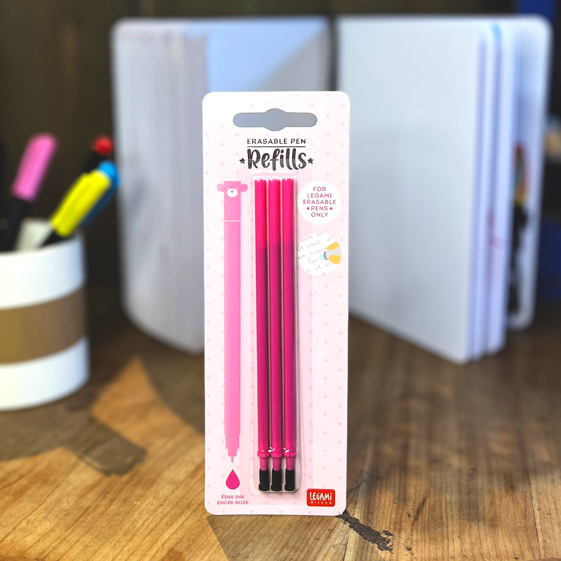 Legami erasable pen refill - Pink – NOODStores