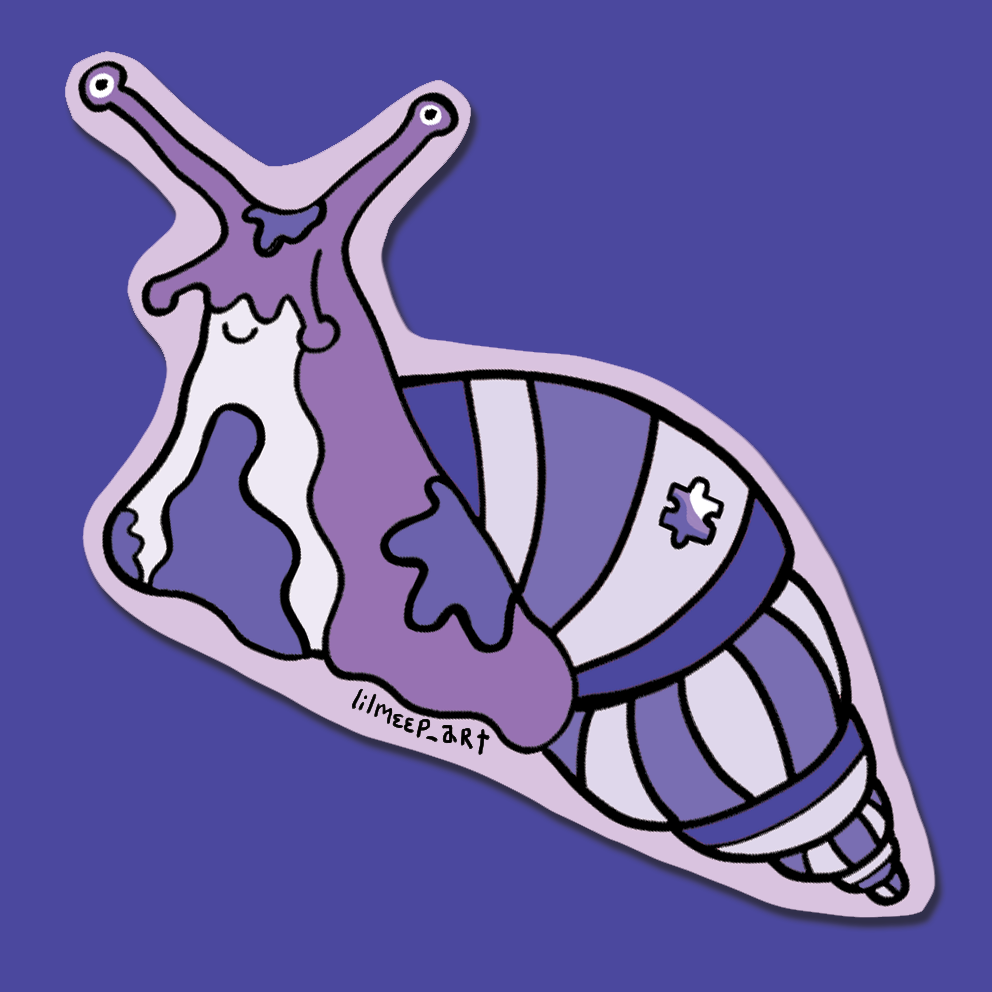 Purple Snail Sticker
