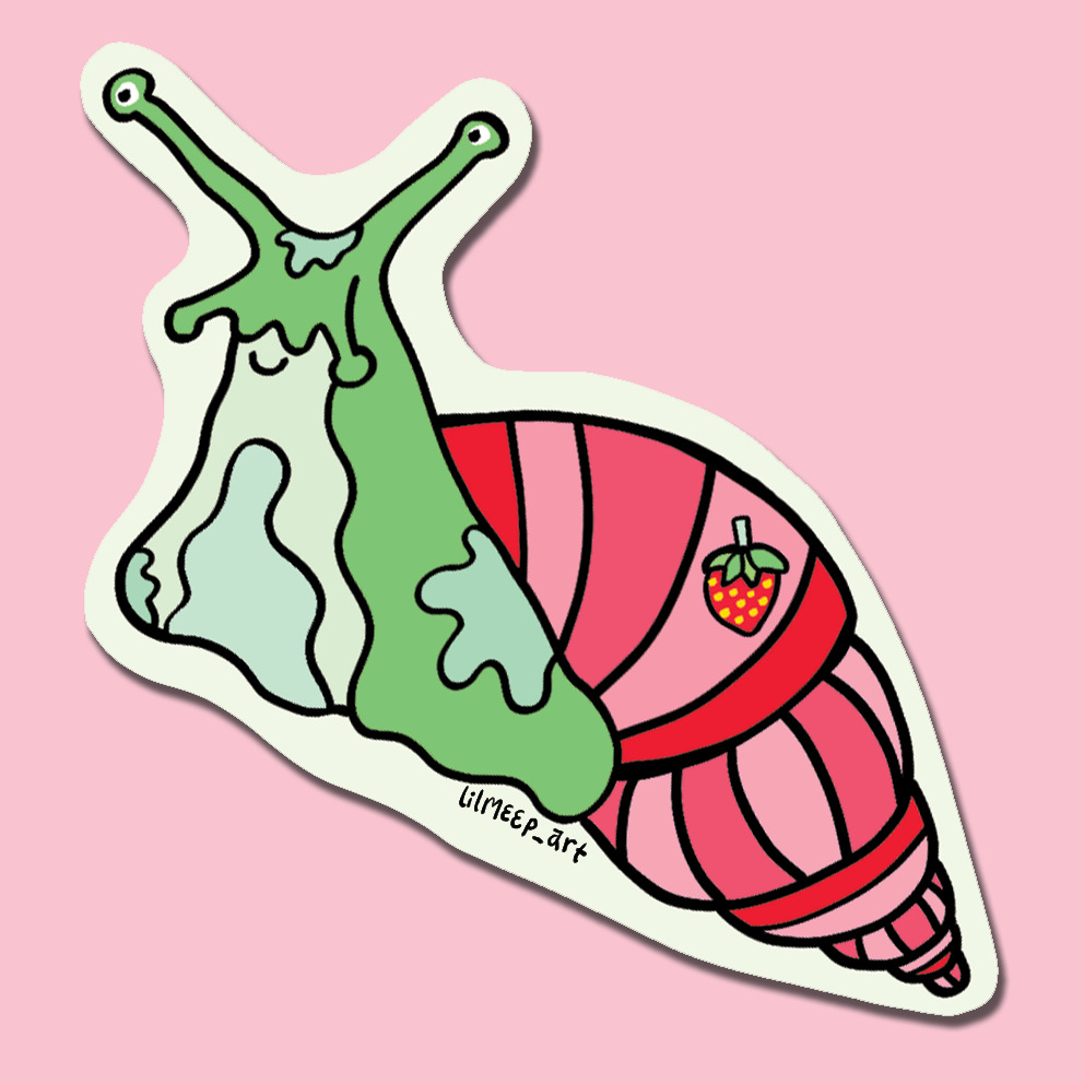 Strawberry Snail Sticker