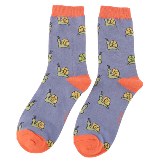 Snails Denim Bamboo Socks