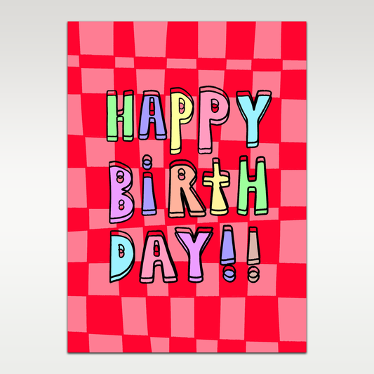 Funky Happy Birthday Greetings card
