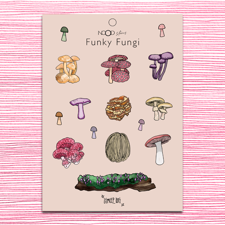 Funky Fungi Sticker Sheet