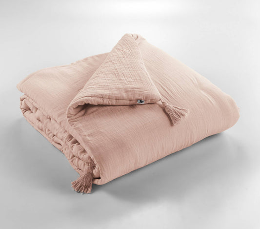 GAÏA Beige Blush Cotton Quilt