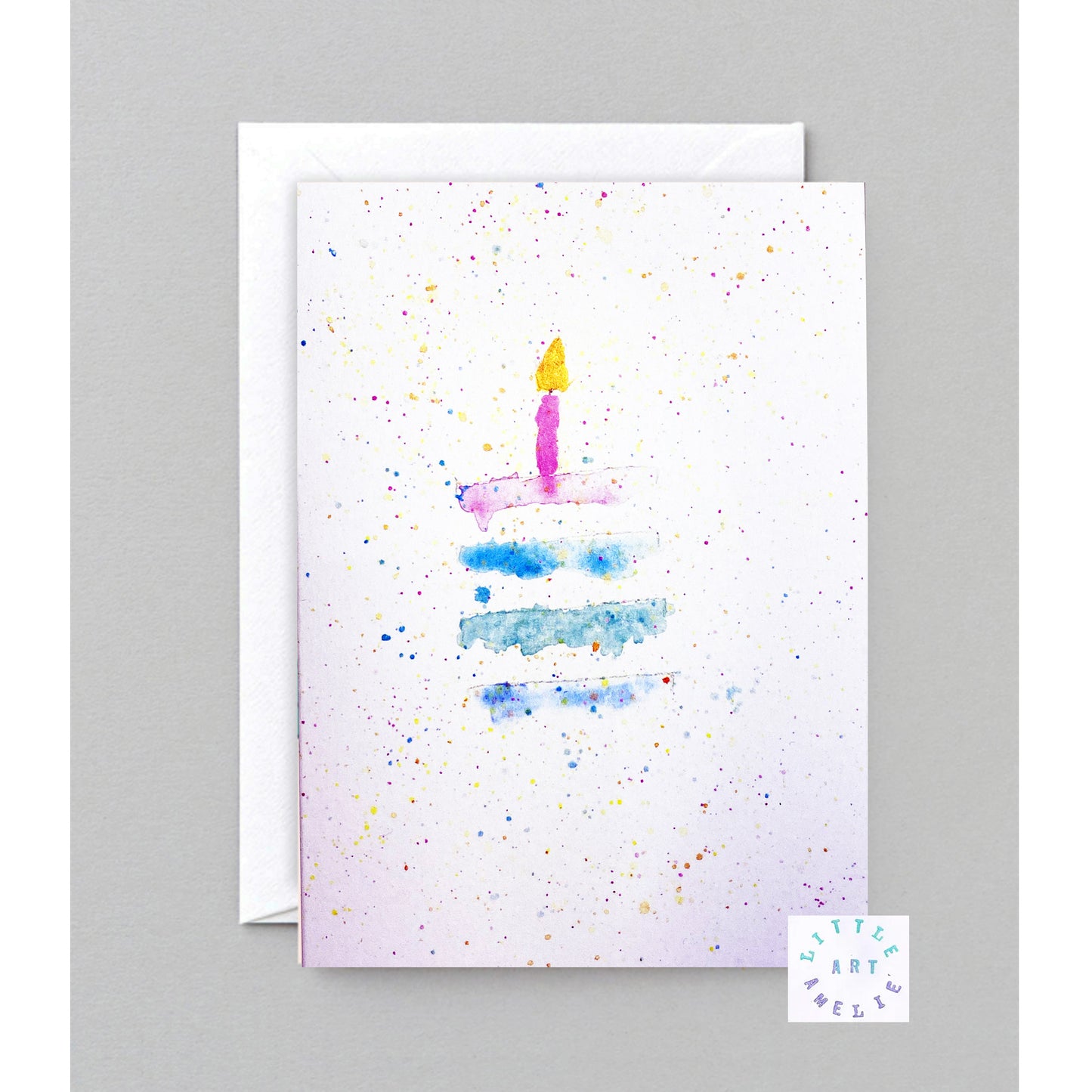 Birthday cake greetings card