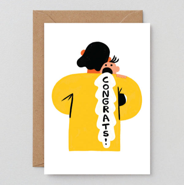 Congrats barf Greetings card