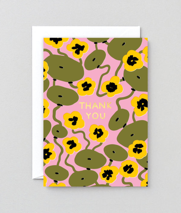 Thank you flower power Greetings Card