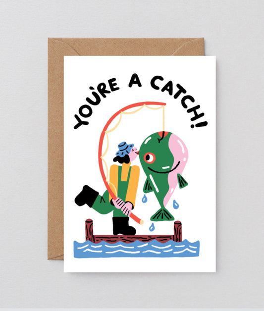 You're at catch Greetings Card