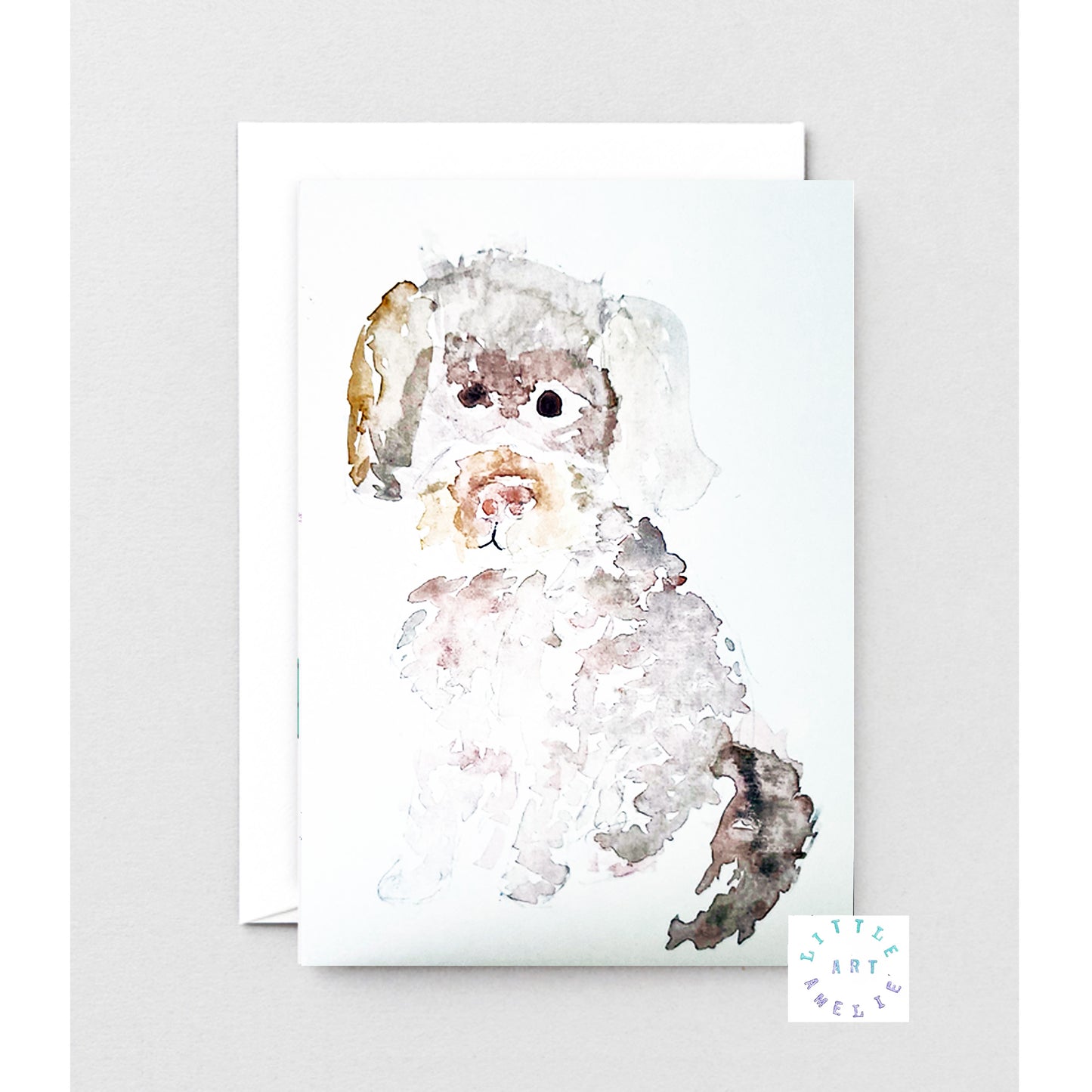 Barney Dog blank Greetings card