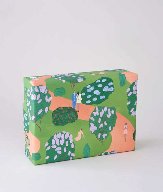 Lilac park wrapping paper