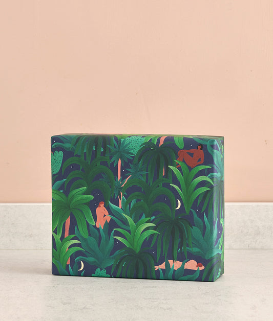 Night jungle wrapping paper