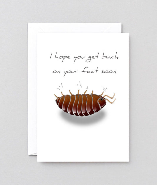 Get back on your feet soon Greetings card