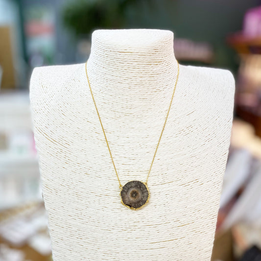 ‘SOLAR POWER’ Gold Vermeil Gemstone Crystal Necklace - YAAYAA London