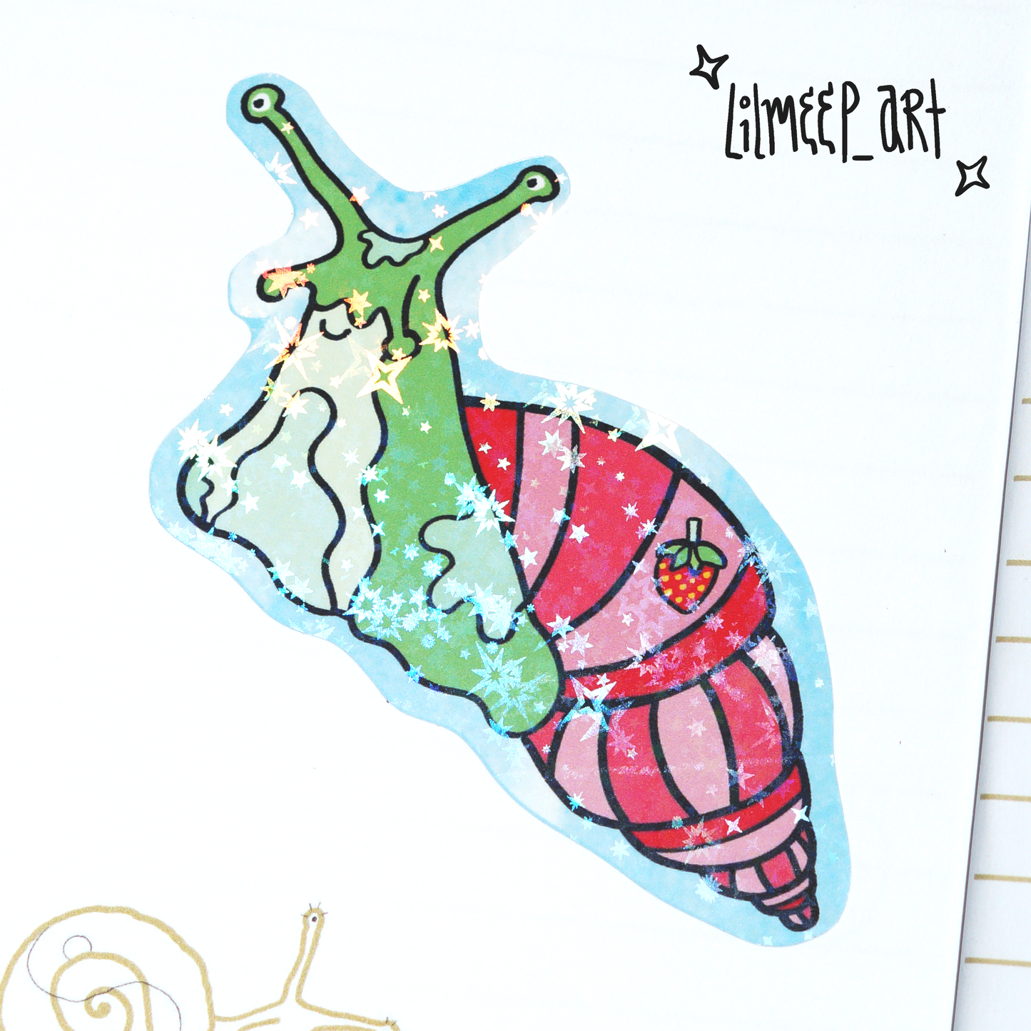 Holographic Snail Sticker